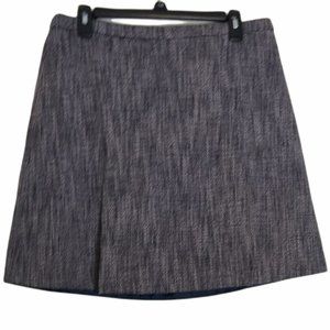 J. Crew Navy Blue Tweed Pleated Skirt Size 12 NWT